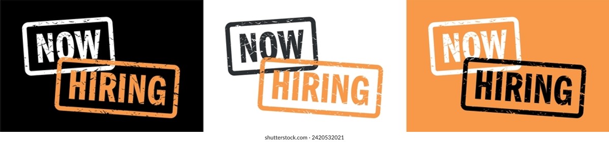 Now hiring on rubber stamp imprint