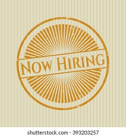 Now Hiring rubber grunge texture seal