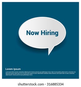 Now Hiring See Green Speech Bubble