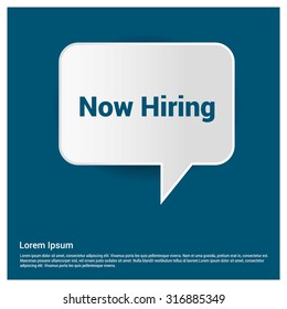 Now Hiring See Green Speech Bubble