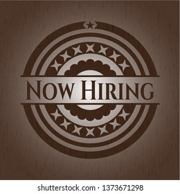 Now Hiring wooden emblem