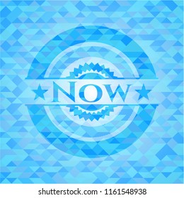 Now light blue mosaic emblem