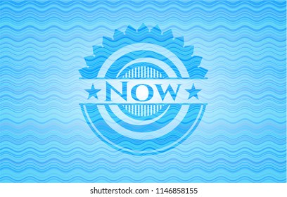 Now light blue water style badge.