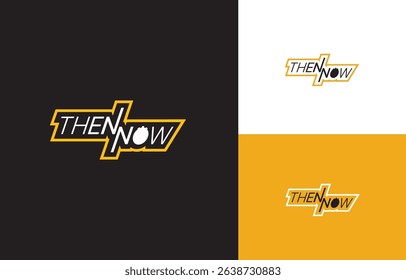Then Now A Modern Logo Representing Change and Time