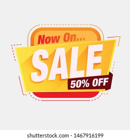 Now On Sale Sticker Sale Tag 3d Style Business Banner Tag Design