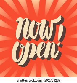 Now open.