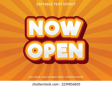 now open editable text effect template use for business logo and brand