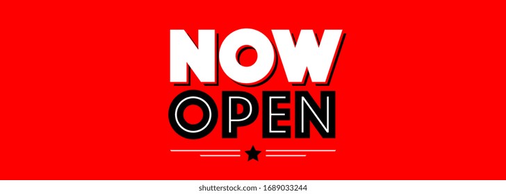 Now open on red background