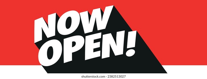 Now open on red background