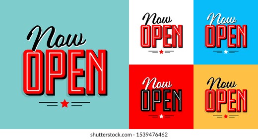 Now open on various background