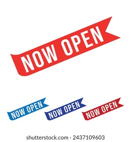 Now Open Rubber stamp Design art Illustration 