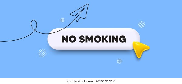 Now open search bar. Share plane line icon. No smoking banner. Stop smoke sign. Smoking ban symbol. Search button with 3d cursor. Vector