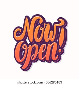 Now Open Sign. 