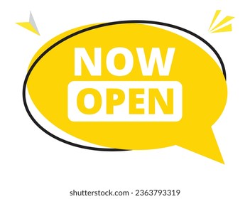 Now open speech bubble text. Hi There on bright color for Sticker, Banner and Poster. vector illustration.