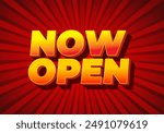 Now open. Text effect design in 3D style with good colors