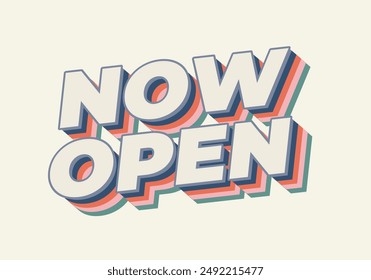Now open. Text effect design in 3D style with good colors