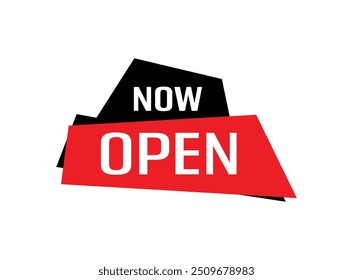  now open text information sign