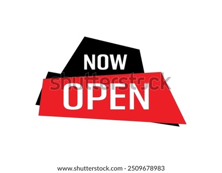  now open text information sign