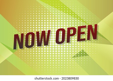 now open word concept vector illustration with lines 3d style for social media landing page, template, ui, web, mobile app, poster, banner, flyer, background, gift card, coupon, label, wallpaper