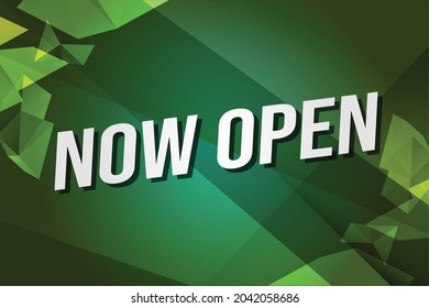 now open word concept vector illustration with lines 3d style for social media landing page, template, ui, web, mobile app, poster, banner, flyer, background, gift card, coupon, label, wallpaper