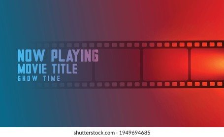 Now Playing Movie Film Strip Background