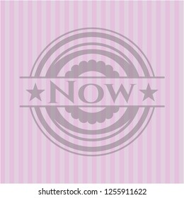 Now retro pink emblem