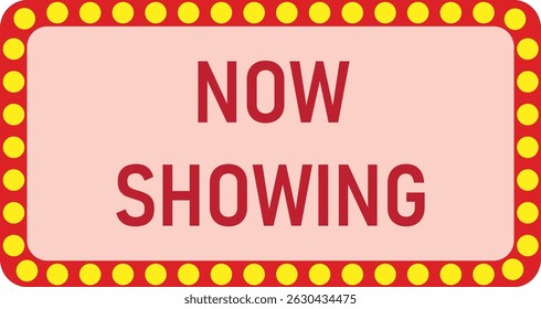 now showing cinema vector illustration