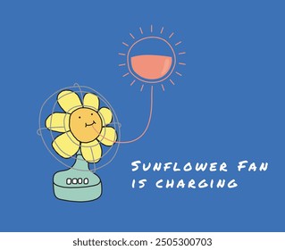 Now! Sunflower fan is charging