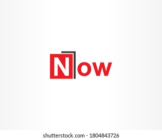 Now text typography template design