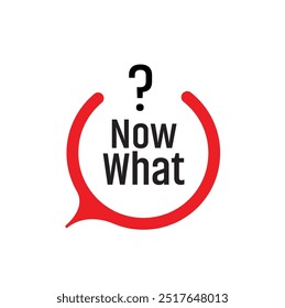 now what text on white background