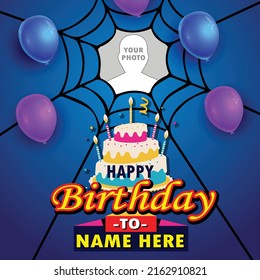 Now You Can Your Photo Impose In Spider Net For Your Birthday Post