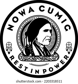 Nowa Cumig Rest in Power - Ilustración vectorial