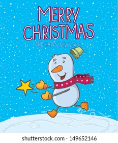 nowman Christmas card