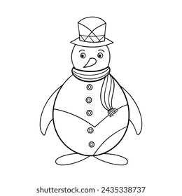 Nowman continuous line art vector illustration