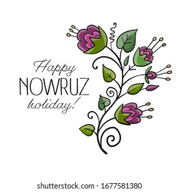 Nowruz greeting card. Iranian new year. Vector illustration