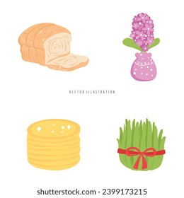Nowruz holiday element vector illustration