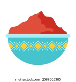 Nowruz holiday spring elements. Flat Illustration sweets and tradition