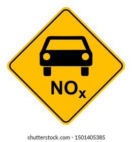 NOx Car And Road Sign