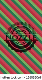 Nozzle christmas colors style emblem. Vector Illustration. Detailed.