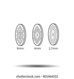  nozzle discs for meat grinder icon
