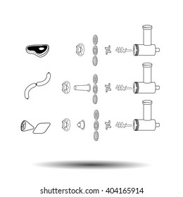 nozzle discs for meat grinder icon line