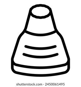Nozzle food icon outline vector. Cooking tool. Cone cook