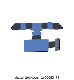 bico jardim sprinkler desenho. gotejamento oscilante, pressão ajustável, fluxo de gama bico jardim sprinkler sinal. símbolo isolado vetor ilustração
