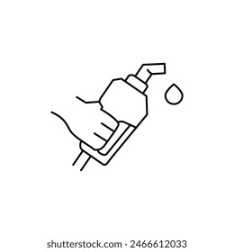 nozzle gas pump thin outline icon vector design good for website and mobile app