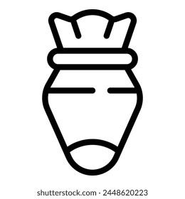 Nozzle pack bag icon outline vector. Cream cook. Tip frosting