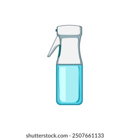 nozzle spray bottle cartoon. trigger dispenser, atomizer pump, refillable plastic nozzle spray bottle sign. isolated symbol vector illustration