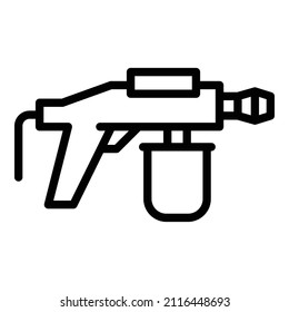 Nuzzle Spritzer Symbol Umrissvektor. Malerluft. Gun-Auto