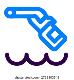 Icono del tanque de la boquilla. Una Ilustración vectorial lineal del tanque de la boquilla aislado en el fondo blanco.