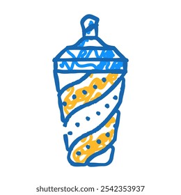 nozzle for wheel discs polishing doodle icon sketch vector. nozzle for wheel discs polishing sign. isolated symbol illustration