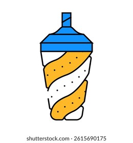 nozzle for wheel discs polishing line icon vector. nozzle for wheel discs polishing sign. isolated symbol illustration